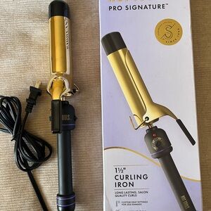 Hot Tools Pro Signature 1½" Gold Curling Iron - Black Handle